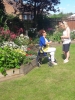 Lynda in her garden